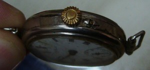Старинные серебряные часы на серебряном браслете+++