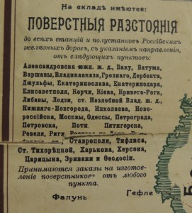 Карта железных дорог Российской Империи Висковский