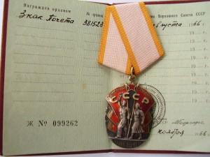 Почётник 381*** с док.