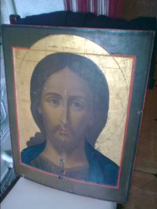 Икона , предположительно 18 в , ковчег , сусалка