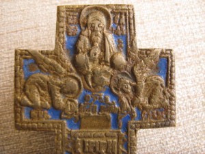 Крест:бронза,эмаль