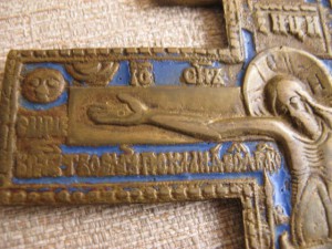 Крест:бронза,эмаль