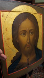 Икона , предположительно 18 в , ковчег , сусалка