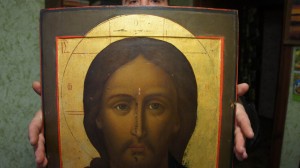 Икона , предположительно 18 в , ковчег , сусалка