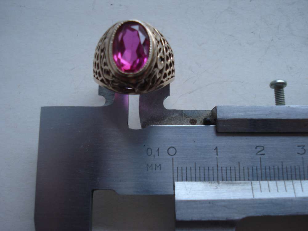 Колечко 875 пробы позолоченное