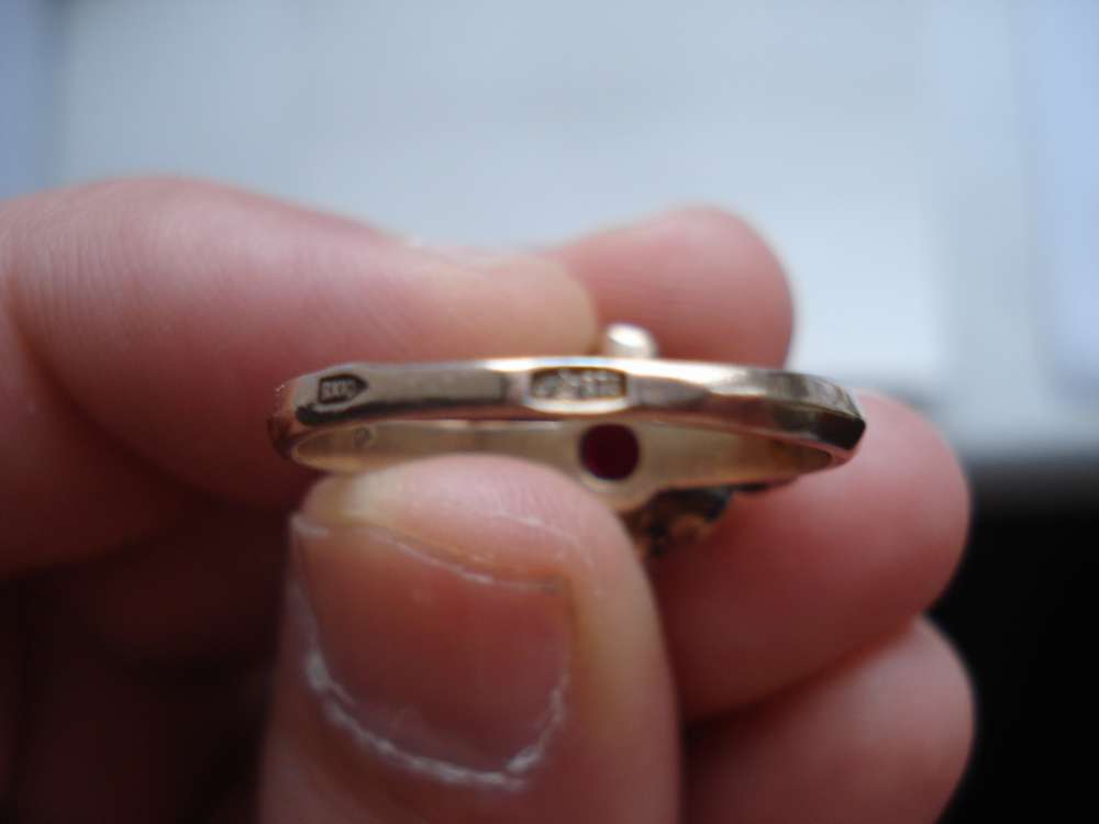 Колечко 875 пробы позолоченное