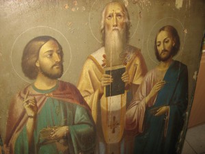 Икона большая. Троя святых.