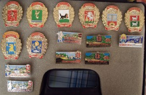 Юбилеи городов  и  деревень  с  гербами  ( серия - 40 шт)