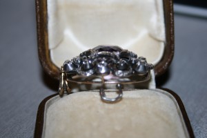 Подвеска Бриллианты алмазы Аметист золото56 проба серебро