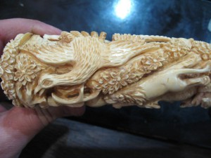 Бивень , Слоновая кость , сцена охоты