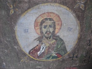 Хоругвий. Двух-сторонний. Св. Пантелимон.