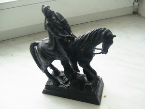 Киргиз на коне, чугун, литье