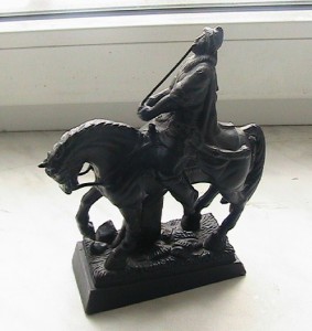 Киргиз на коне, чугун, литье