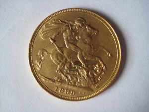 Золотые соверены Англии - 4шт