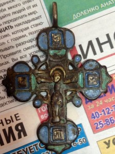 Редчайший крест!! Весь в эмалях!!! 18-ый век