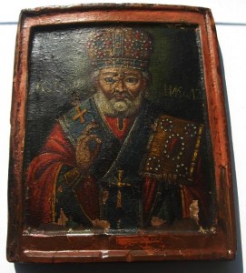 Икона Св. Николай Чудотворец (18в. ковчег)