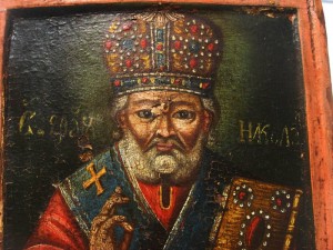 Икона Св. Николай Чудотворец (18в. ковчег)
