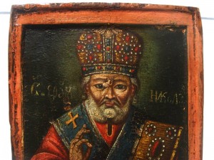 Икона Св. Николай Чудотворец (18в. ковчег)