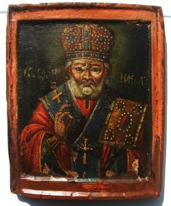 Икона Св. Николай Чудотворец (18в. ковчег)