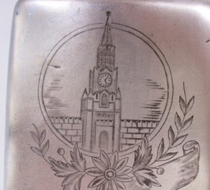 Портсигар мельхиоровый