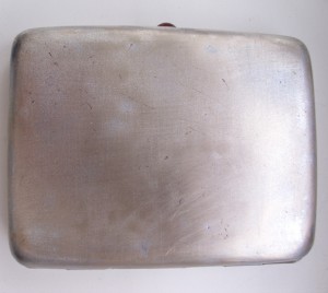 Портсигар мельхиоровый