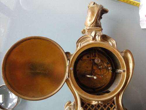 Каминные часы, бронза, 1870-90г