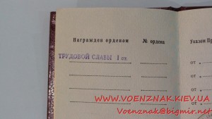 Орденская книжка,пустая,не заполненная№504204,за подписью Ме