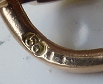 Серьги с натуральным жемчугом 56 пробы