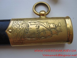 Кортик ВМФ (морской), ЗИК 1954г, №N03796, в позолоте