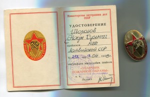 Отличник пожарной охраны ( с документом)