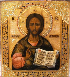 Икона СПАС Вседержитель в киоте