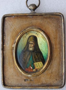 Финифть в серебре. Преподобный Митрофан Воронежский.