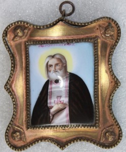 Финифть. Серафим Саровский.