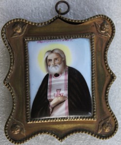 Финифть. Серафим Саровский.