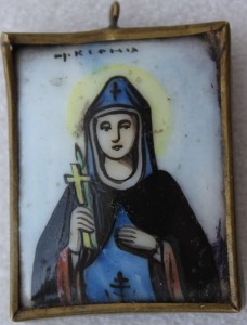 Финифть. Св. Ксения Петербуржская.