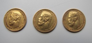 5 рублей 1898г. 3 шт.