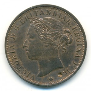 Джерси. 1/12 шиллинга 1881. Uncirculated c забоиной.