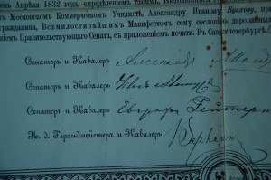 Св-во На Звание Почетного Гражданина 1894 г. + Аттестат