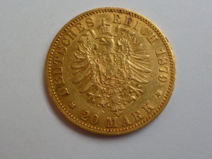 20 марок 1879 г. Вильгельм I