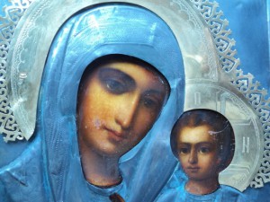 Иверская. Серебро. Киот.