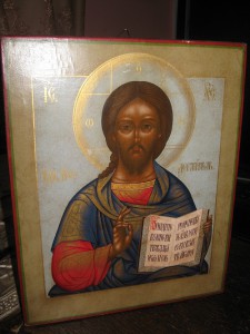 Икона Спас Вседержитель , серебро