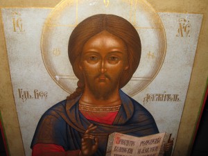 Икона Спас Вседержитель , серебро