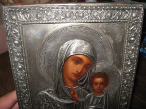 Казанская икона Божией Матери , серебро