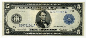 5 доларов США 1914г.