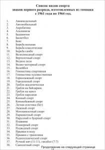 КАТАЛОГ СПОРТИВНЫХ РАЗРЯДОВ СССР НОВИНКА