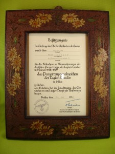 Наградной на танковый знак Легиона Кондор.