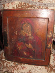 Владимирская Икона Божией Матери  (18 век , серебро )