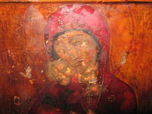 Владимирская Икона Божией Матери  (18 век , серебро )