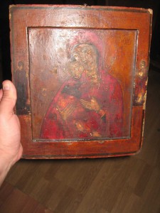 Владимирская Икона Божией Матери  (18 век , серебро )