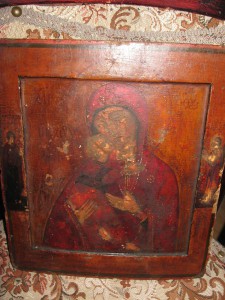 Владимирская Икона Божией Матери  (18 век , серебро )